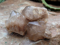 Natural Smokey Phantom Quartz Clusters x 20 From Luena, Congo