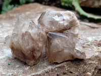 Natural Smokey Phantom Quartz Clusters x 20 From Luena, Congo