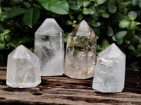 Polished Clear Quartz Crystals x 4 From Madagascar