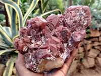 Natural Red Hematoid Quartz Clusters x 2 From Karoi, Zimbabwe