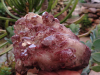 Natural Red Hematoid Quartz Clusters x 2 From Karoi, Zimbabwe