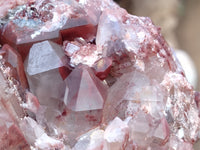 Natural Red Hematoid Quartz Clusters x 2 From Karoi, Zimbabwe