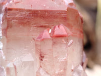 Natural Red Hematoid Quartz Clusters x 2 From Karoi, Zimbabwe