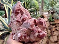 Natural Red Hematoid Quartz Clusters x 2 From Karoi, Zimbabwe