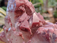 Natural Red Hematoid Quartz Clusters x 2 From Karoi, Zimbabwe