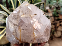 Polished Quartz Crystal Display Piece with Lepidocrosite Inclusions x 1 From Madagascar