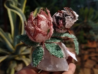 Hand Made Gemstone Protea Flower Trees x 3 From South Africa