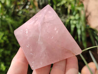 Polished Rose Quartz Pyramids x 4 From Madagascar