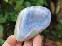 Polished Blue Lace Agate Geodes x 6 From Nsanje, Malawi