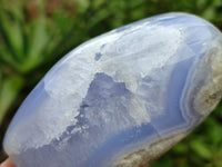 Polished Blue Lace Agate Geodes x 6 From Nsanje, Malawi