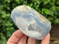 Polished Blue Lace Agate Geodes x 6 From Nsanje, Malawi