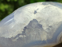 Polished Blue Lace Agate Geodes x 6 From Nsanje, Malawi