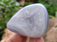 Polished Blue Lace Agate Geodes x 6 From Nsanje, Malawi