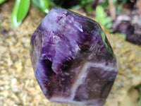 Polished Chevron Amethyst Point x 1 From Zambia