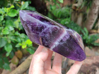 Polished Chevron Amethyst Point x 1 From Zambia