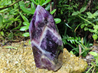 Polished Chevron Amethyst Point x 1 From Zambia