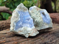 Natural Blue Lace Agate Geodes x 24 From Nsanje, Malawi