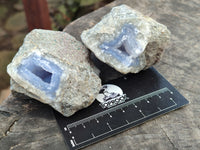 Natural Blue Lace Agate Geodes x 24 From Nsanje, Malawi