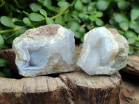 Natural Blue Lace Agate Geodes x 24 From Nsanje, Malawi