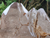 Polished Smokey Cascading Multi Terminated Window Quartz Crystal x 1 From Madagascar