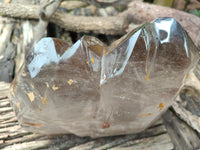 Polished Smokey Cascading Multi Terminated Window Quartz Crystal x 1 From Madagascar