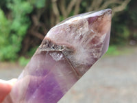 Polished Chevron Amethyst Points x 2 From Ankazobe, Madagascar