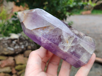 Polished Chevron Amethyst Points x 2 From Ankazobe, Madagascar