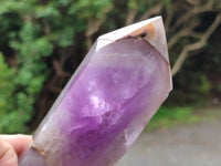 Polished Chevron Amethyst Points x 2 From Ankazobe, Madagascar