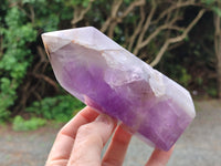 Polished Chevron Amethyst Points x 2 From Ankazobe, Madagascar