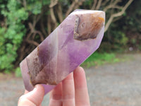 Polished Chevron Amethyst Points x 2 From Ankazobe, Madagascar