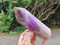 Polished Chevron Amethyst Points x 2 From Ankazobe, Madagascar