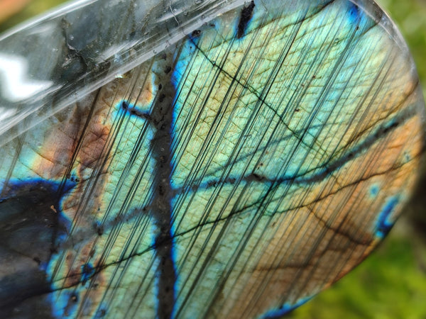 Polished Labradorite Standing Free Form x 1 From Tulear, Madagascar