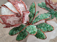 Hand Made Gemstone Double Protea Flower Trees x 3 From South Africa