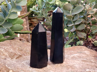 Polished Black Basalt Palm Stones x 5 From Antsirabe, Madagascar