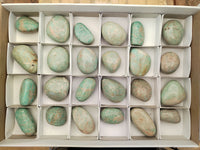 Polished Amazonite Palm Stones x 24 From Zimbabwe