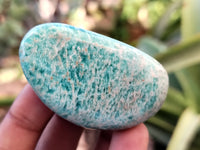 Polished Amazonite Palm Stones x 24 From Zimbabwe