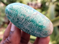 Polished Amazonite Palm Stones x 24 From Zimbabwe