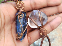 Hand Made Copper Wire Wrapped Pendants x 6 From Southern Africa