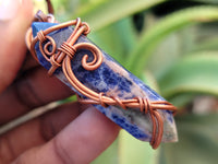 Hand Made Copper Wire Wrapped Pendants x 6 From Southern Africa