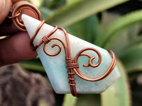 Hand Made Copper Wire Wrapped Pendants x 6 From Southern Africa