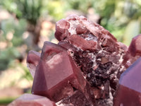 Natural Red Hematoid Quartz Clusters x 3 From Karoi, Zimbabwe