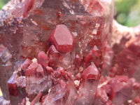 Natural Red Hematoid Quartz Clusters x 3 From Karoi, Zimbabwe