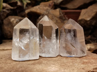 Polished Clear Quartz Crystals x 20 From Madagascar