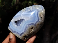 Polished Blue Lace Agate Geodes x 6 From Nsanje, Malawi