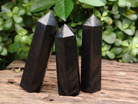 Polished Black Basalt Points x 6 From Antsirabe, Madagascar