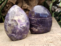 Polished Lepidolite with Pink Rubellite Standing Free Forms x 3 From Madagascar