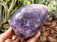 Polished Lepidolite with Pink Rubellite Standing Free Forms x 3 From Madagascar