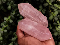 Polished Double Terminated Rose Quartz Points x 6 From Ambatondrazaka, Madagascar