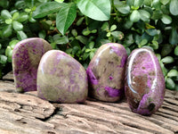 Polished Stichtite Standing Free Forms x 4 From Barberton, South Africa