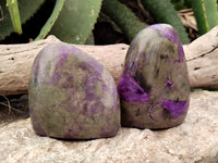 Polished Stichtite Standing Free Forms x 4 From Barberton, South Africa